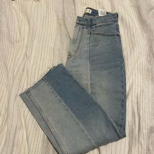 Abercrombie & Fitch Curve Love Ultra High Rise Ankle Straight Jeans